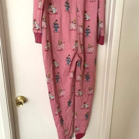 Disney Slumber Collection Munki Munki Onesie Pajama Suite Jumpsuit Pink Medium - Picture 10 of 14